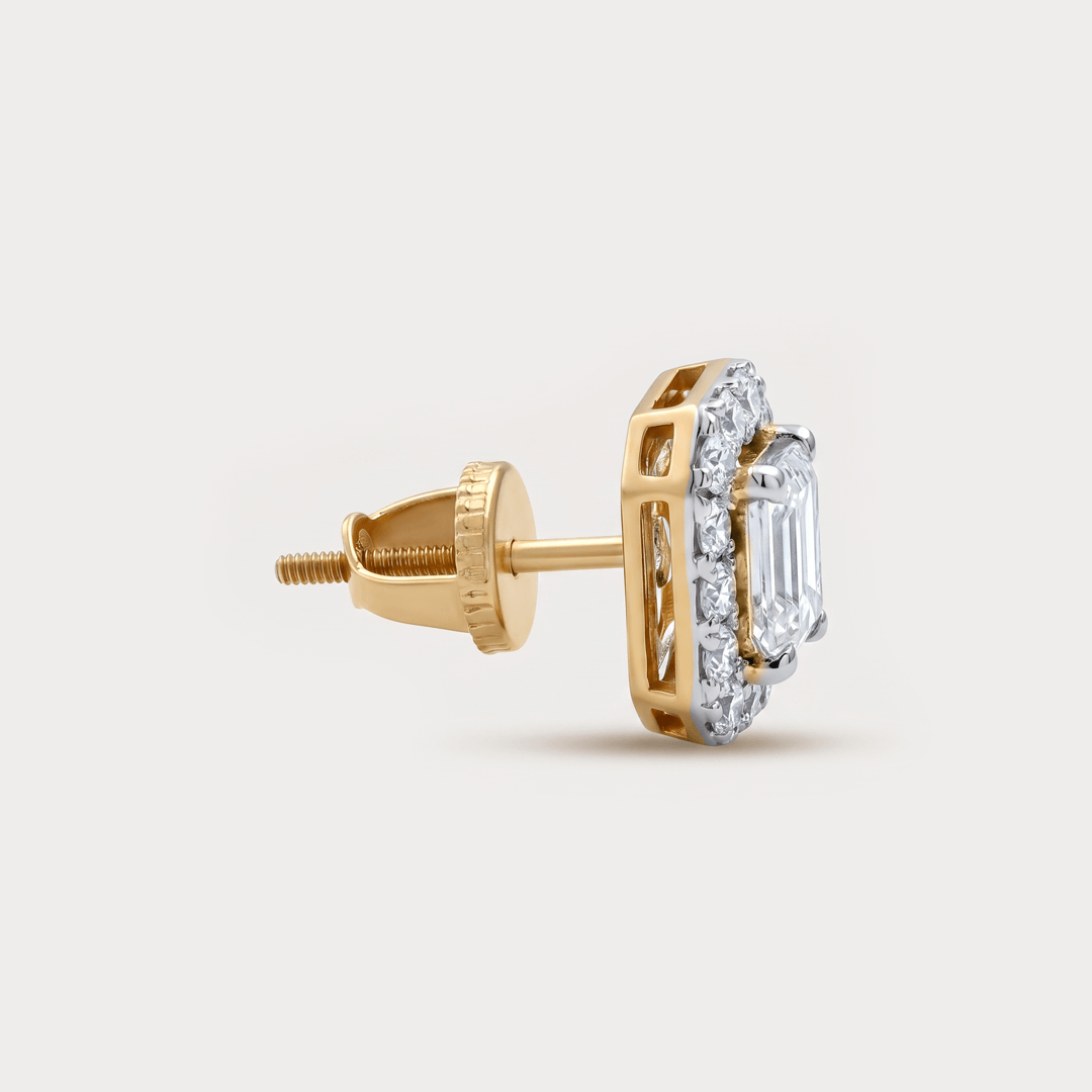 Shimmerwave Halo Diamond Studs