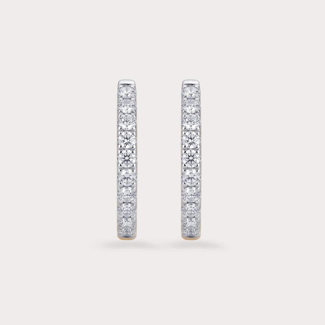 Encore Single Hoop Diamond Earrings