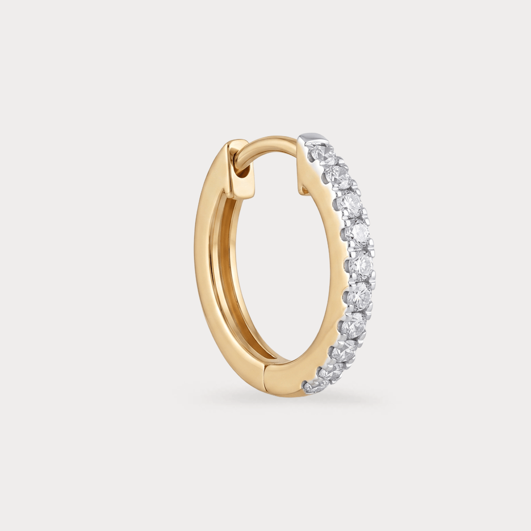 Encore Single Hoop Diamond Earrings