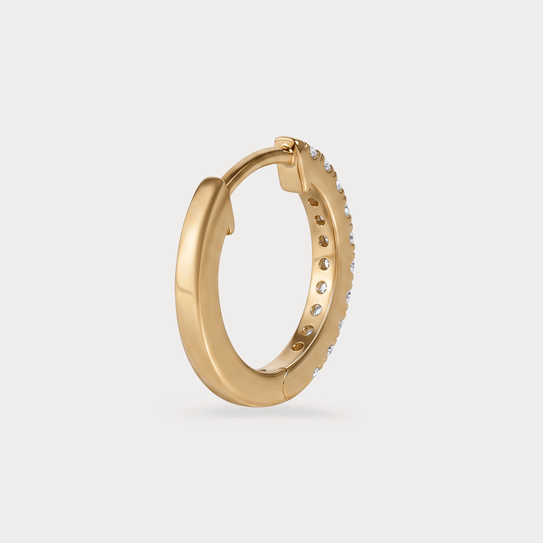 Encore Single Hoop Diamond Earrings