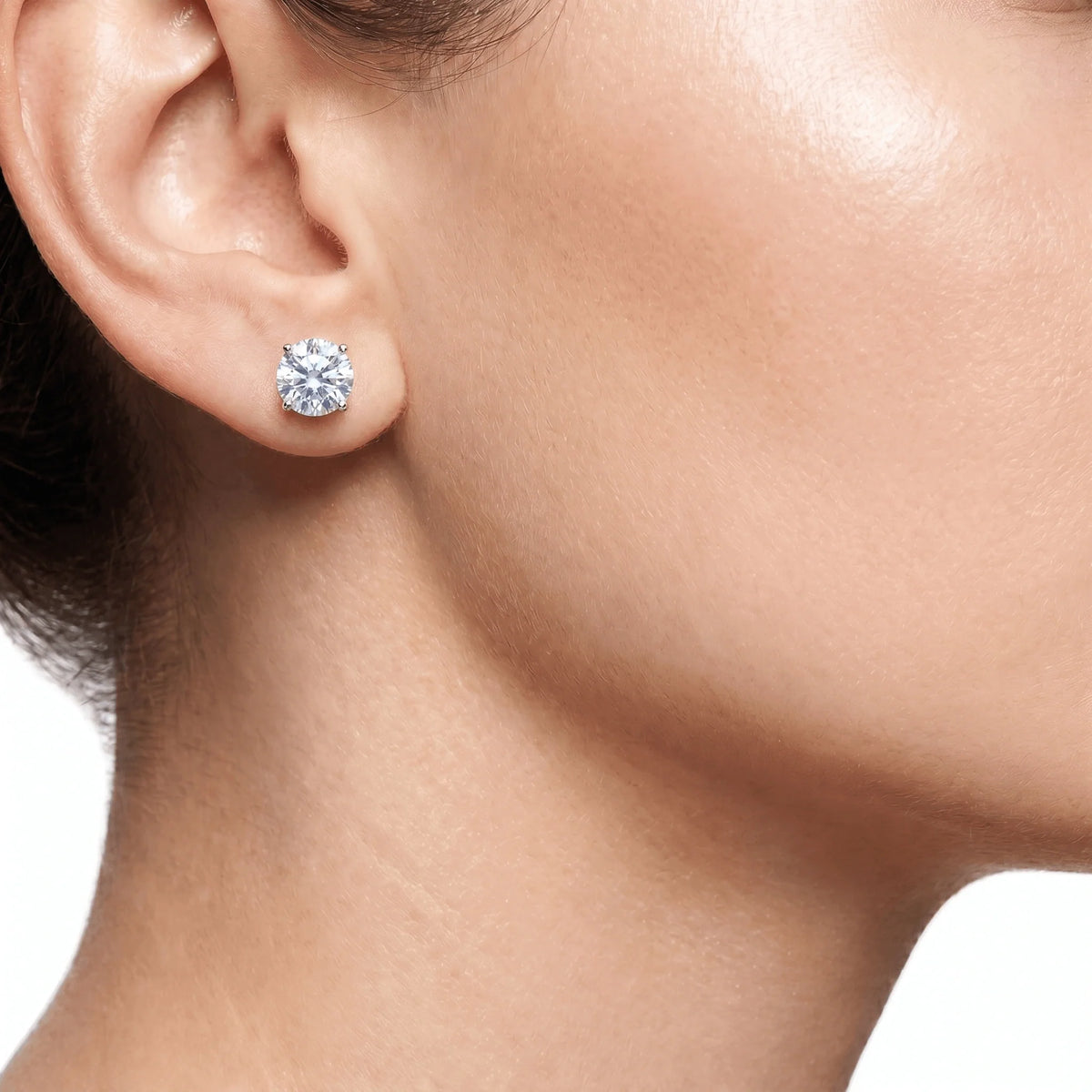 Statement of Grace 1 Crt Solitaire Diamond Earrings