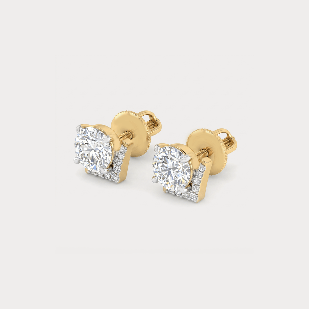 Gilt Diamond Earrings