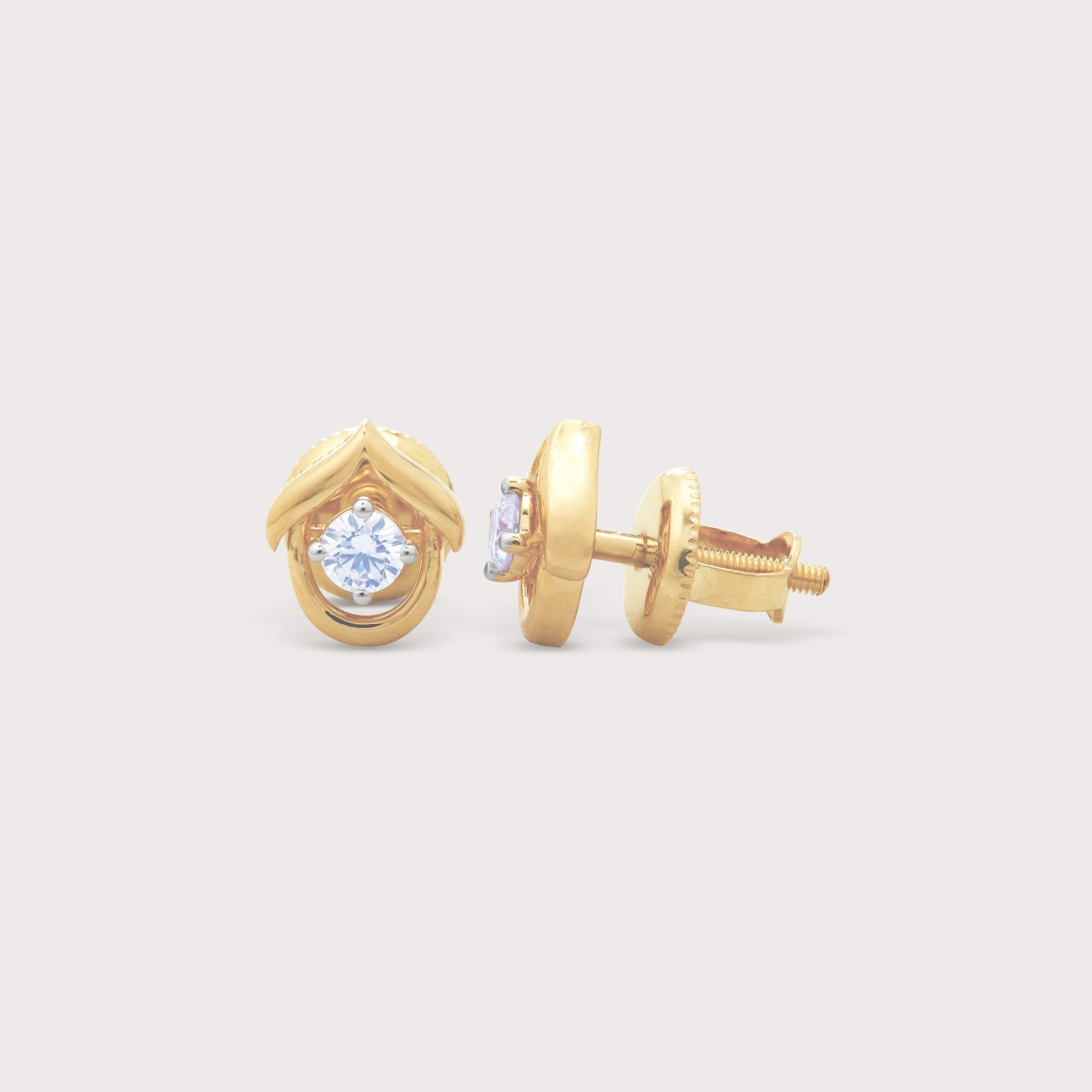 Moon Diamond Studs