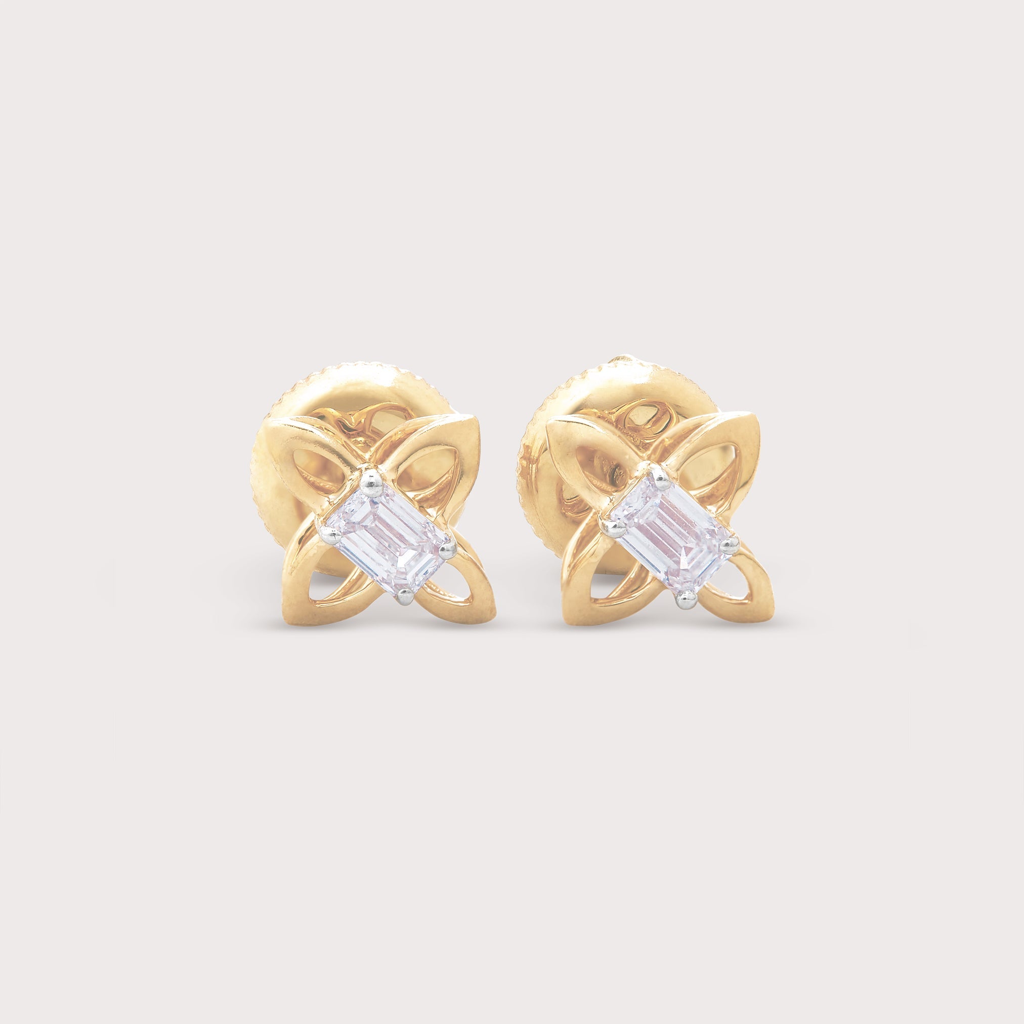 Emerald Clover Diamond Studs