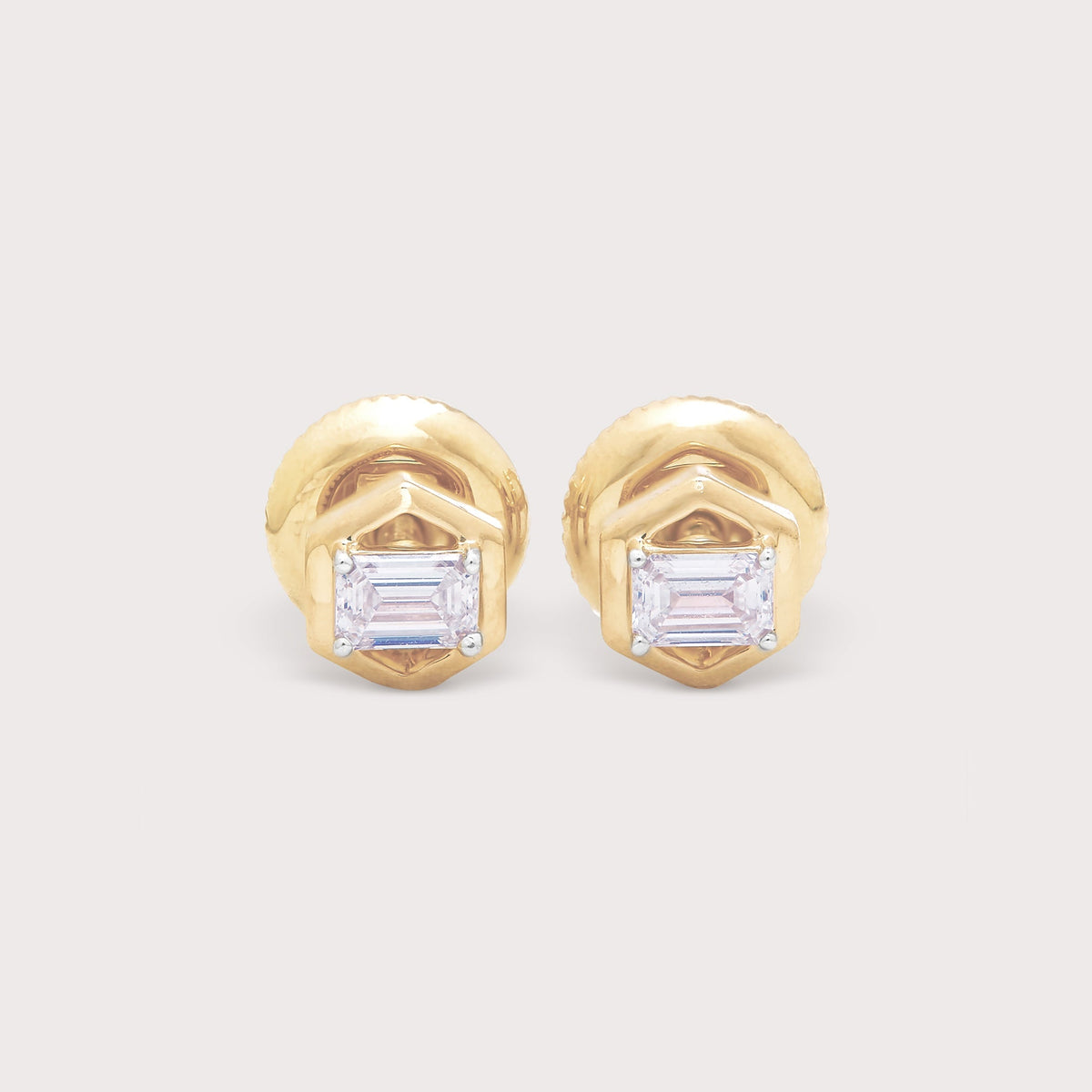 Hex Diamond Studs