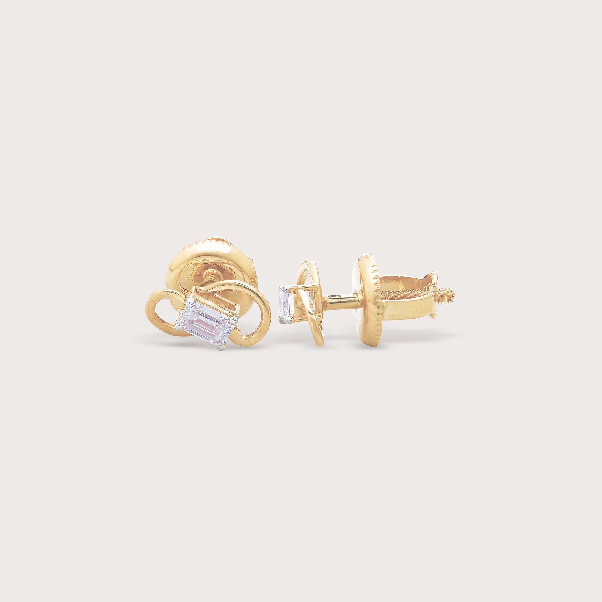 Emerald Swirl Diamond Studs