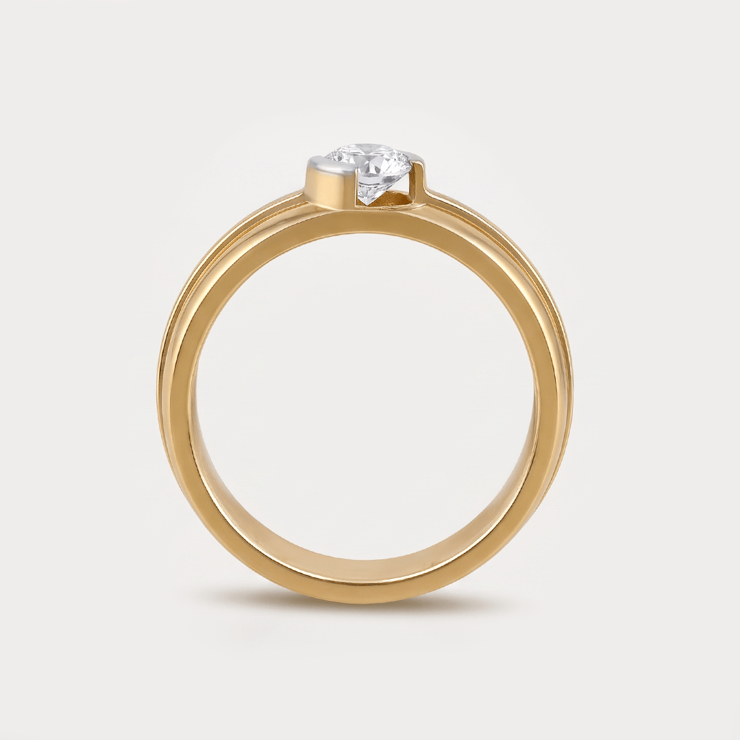 Bronze Diamond Men's Ring