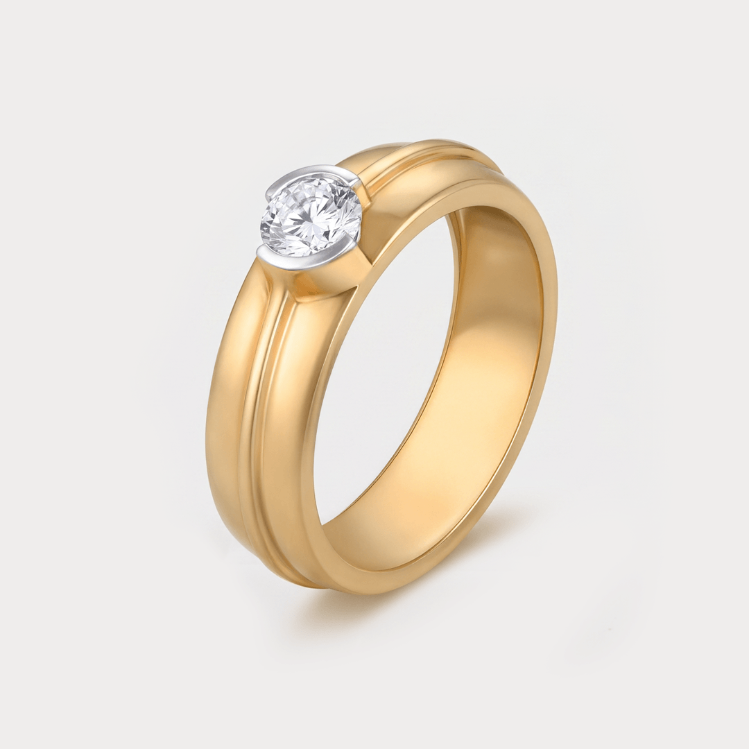 Bronze Diamond Men's Ring