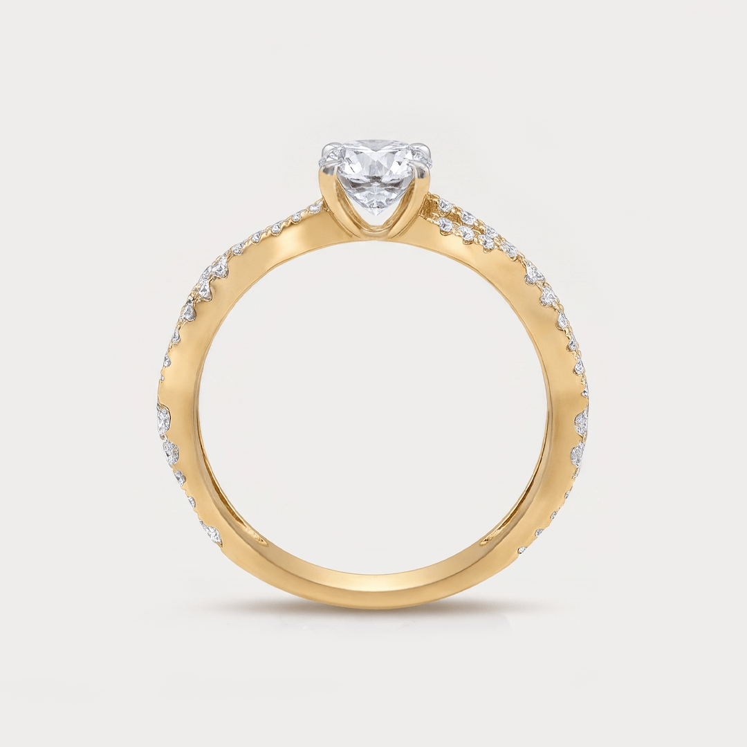 Maple Solitaire Diamond Ring