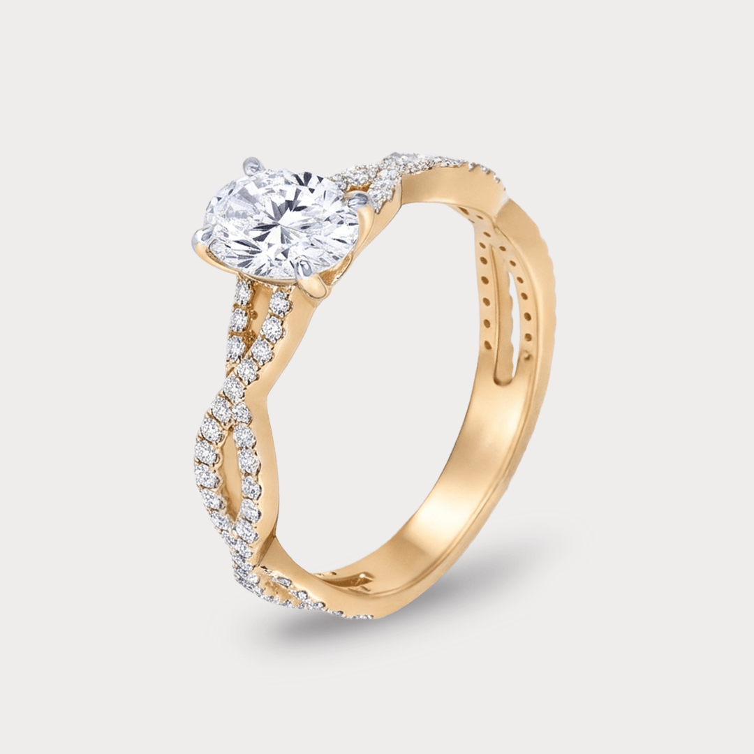Maple Solitaire Diamond Ring