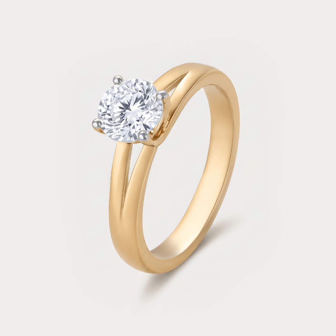Clover Solitaire Diamond Ring