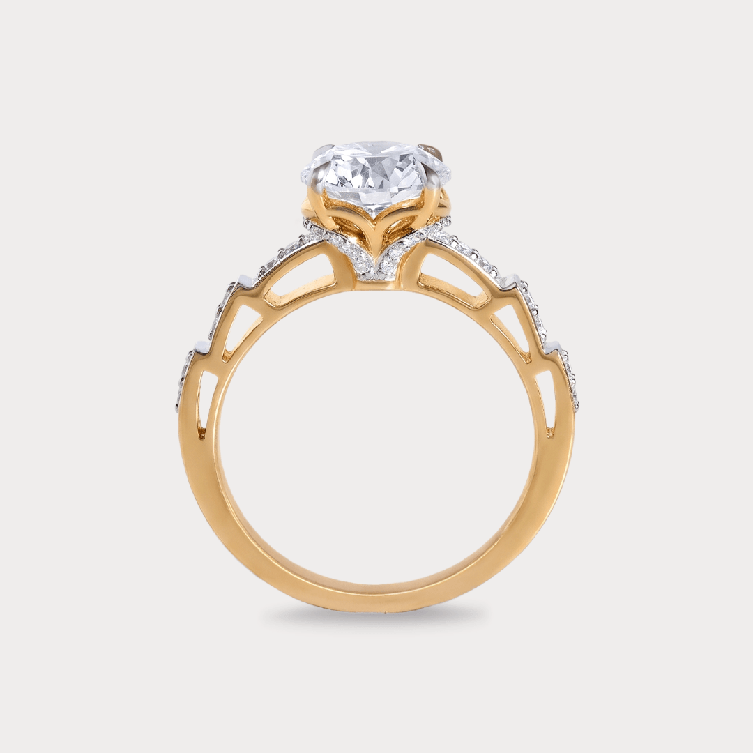 Fern Solitaire Diamond Ring