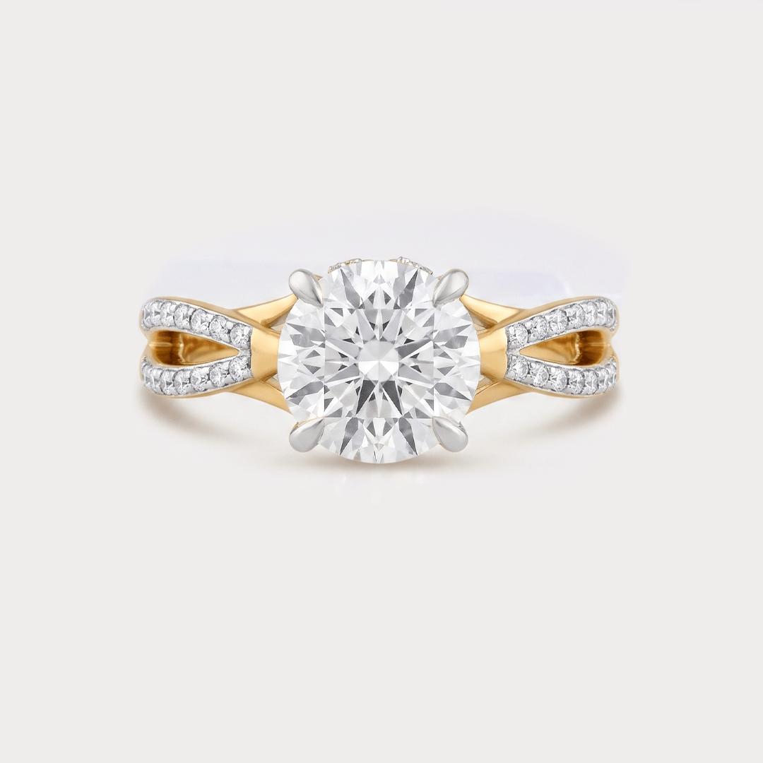 Lotus Solitaire Diamond Ring