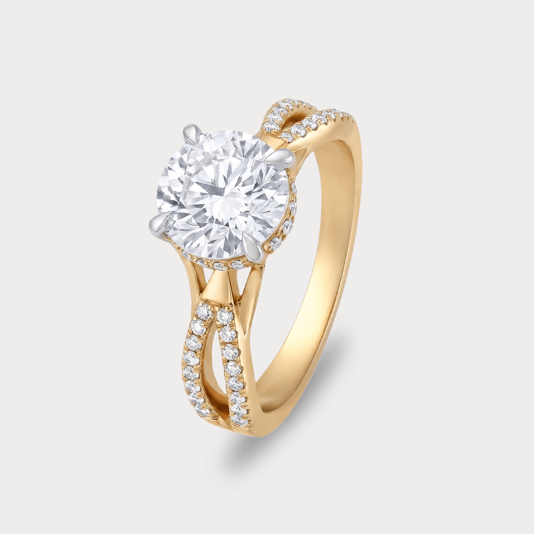 Lotus Solitaire Diamond Ring