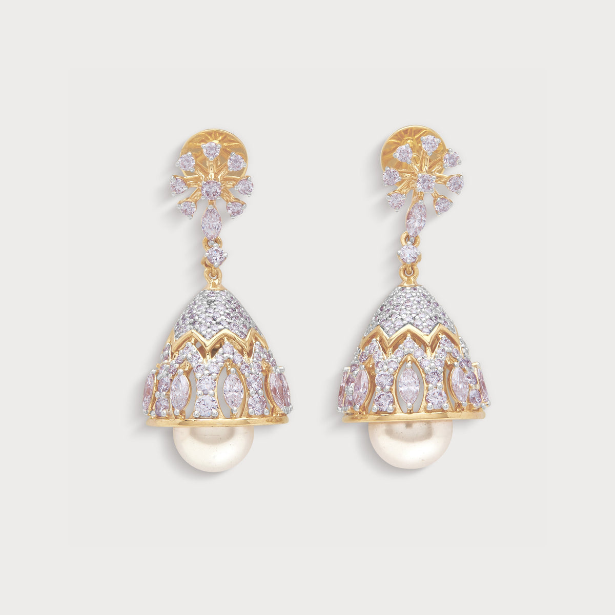 Flora Diamond Jhumkas
