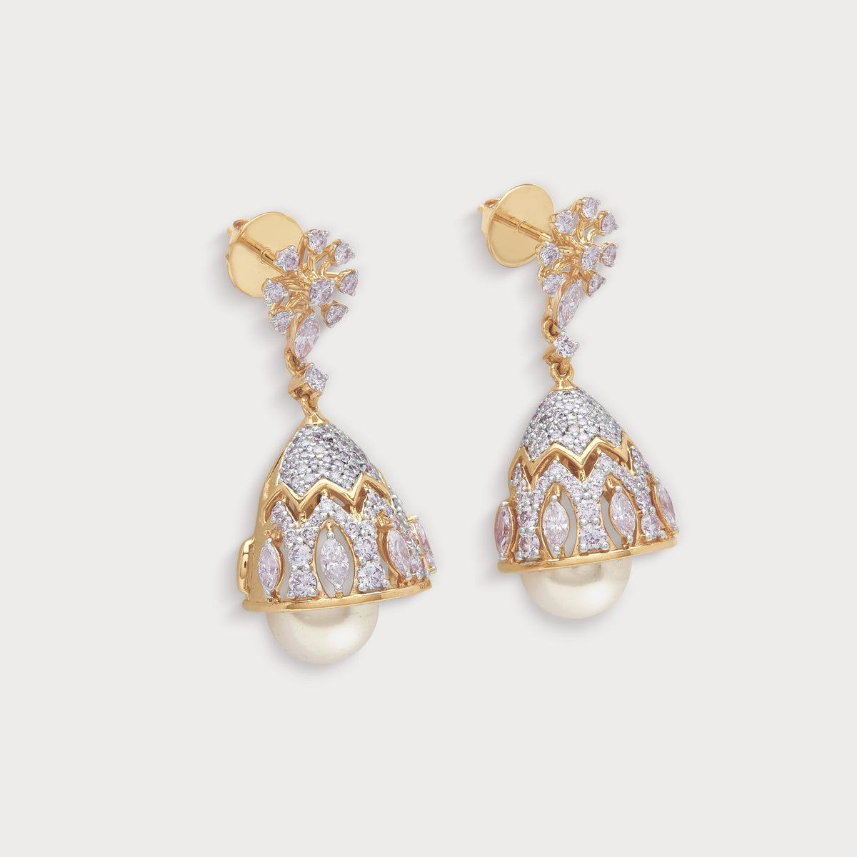 Flora Diamond Jhumkas