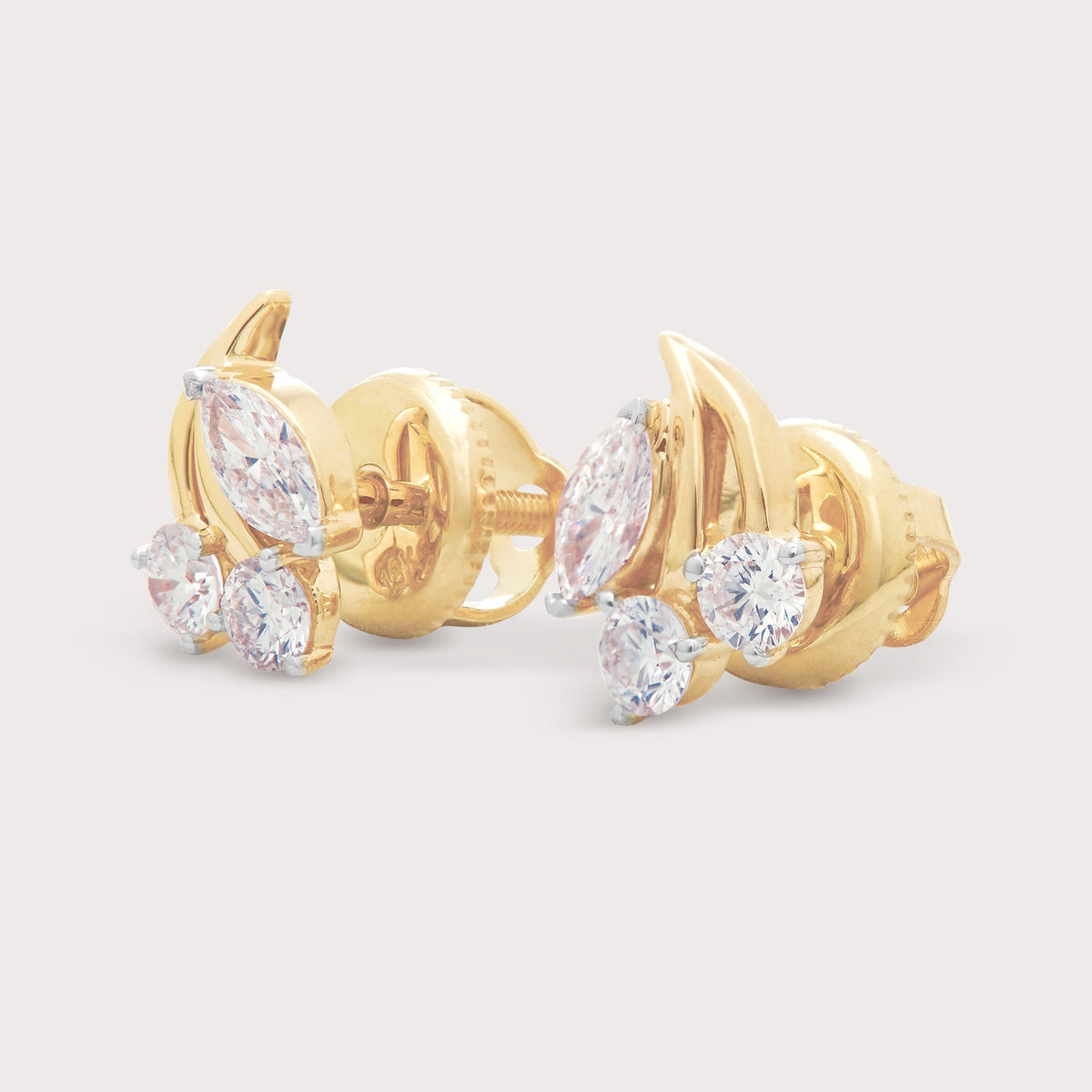 Cherry Diamond Studs