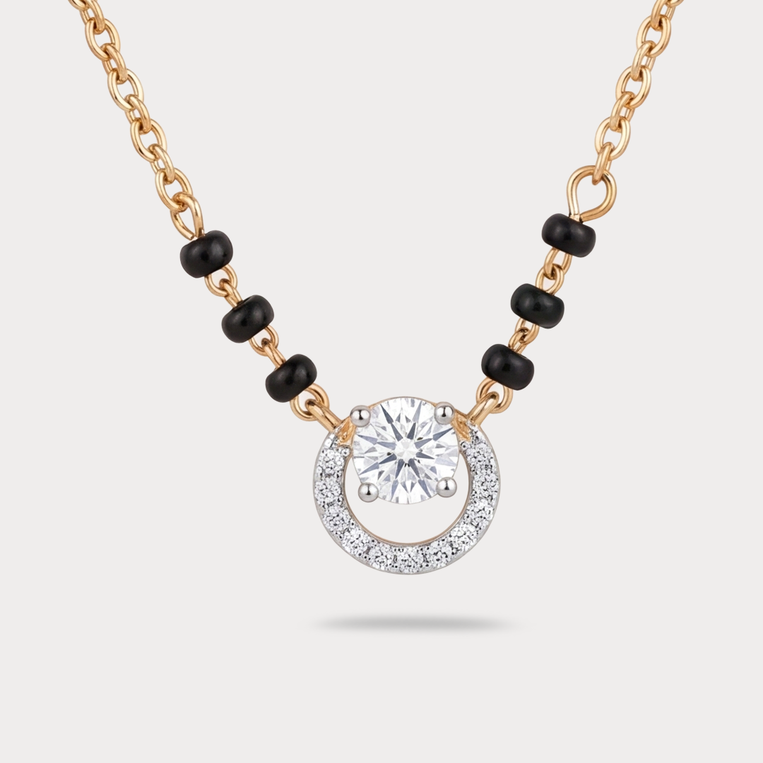 Halo Solis Diamond Mangalsutra