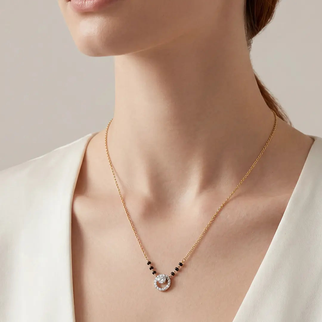 Halo Solis Diamond Mangalsutra