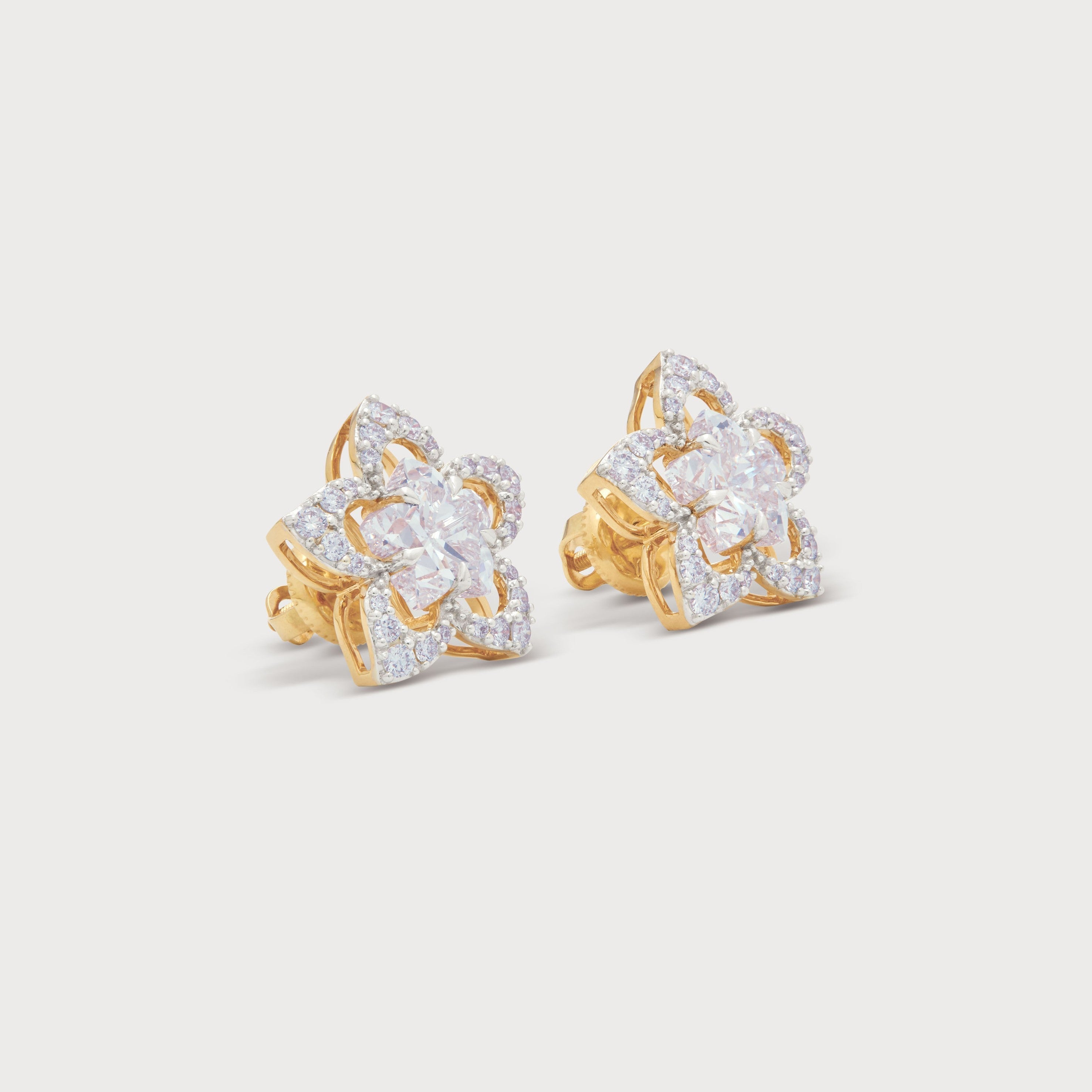 Orchid Halo Diamond Studs