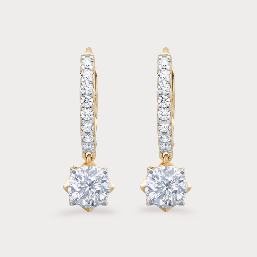 Magnesia Extra Brilliant Solitaire Diamond Earrings