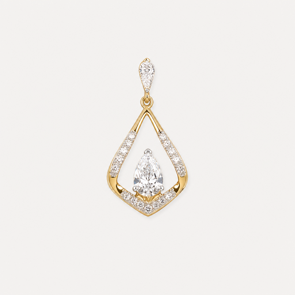 Lumineuse Mini-Solitaire Diamond Pendant Chain