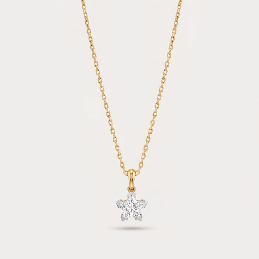 The Aukera Orchid Rareté Solitaire Diamond Pendant Chain