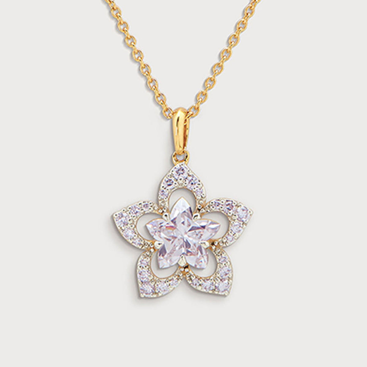 Orchid Halo Diamond Pendant