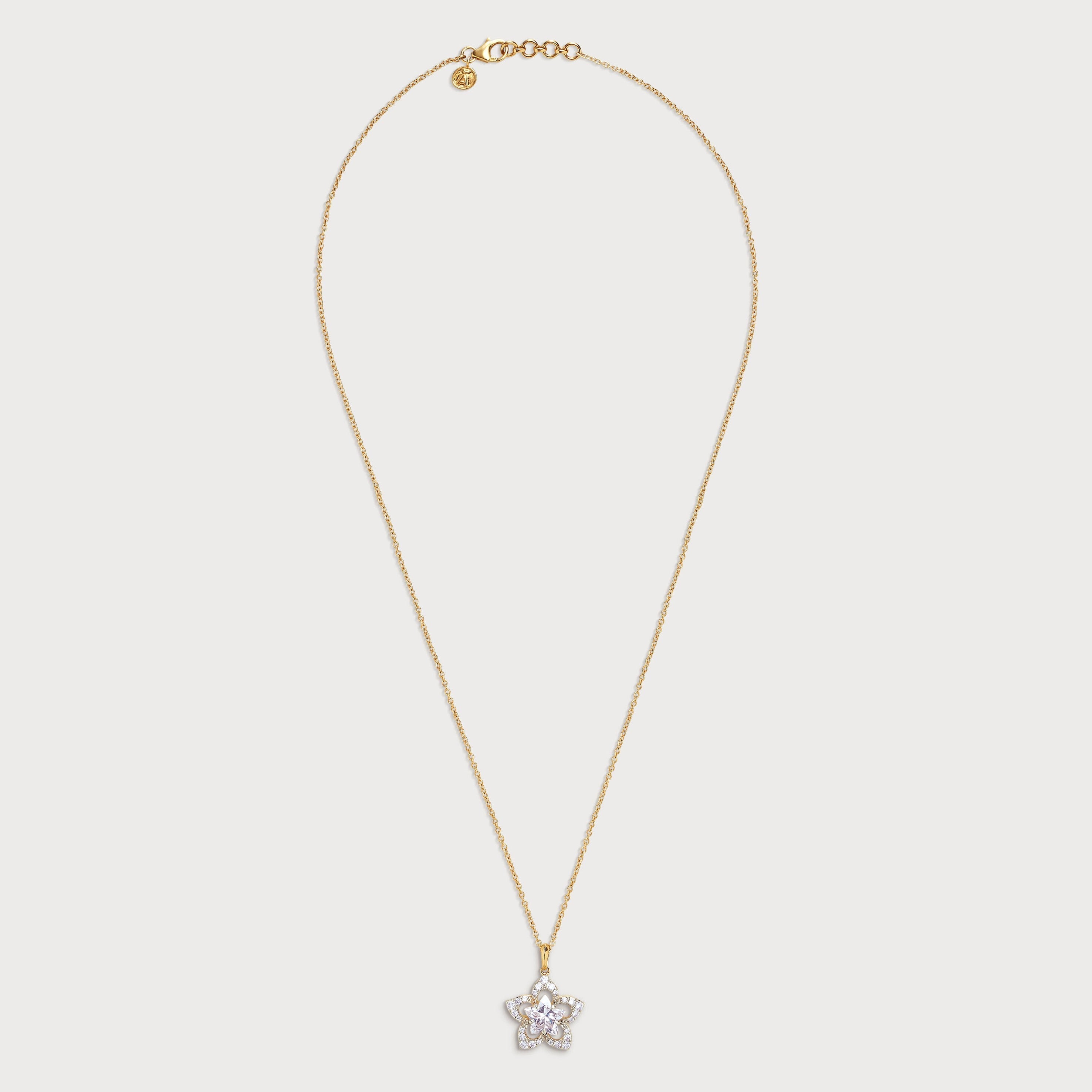 Orchid Halo Diamond Pendant