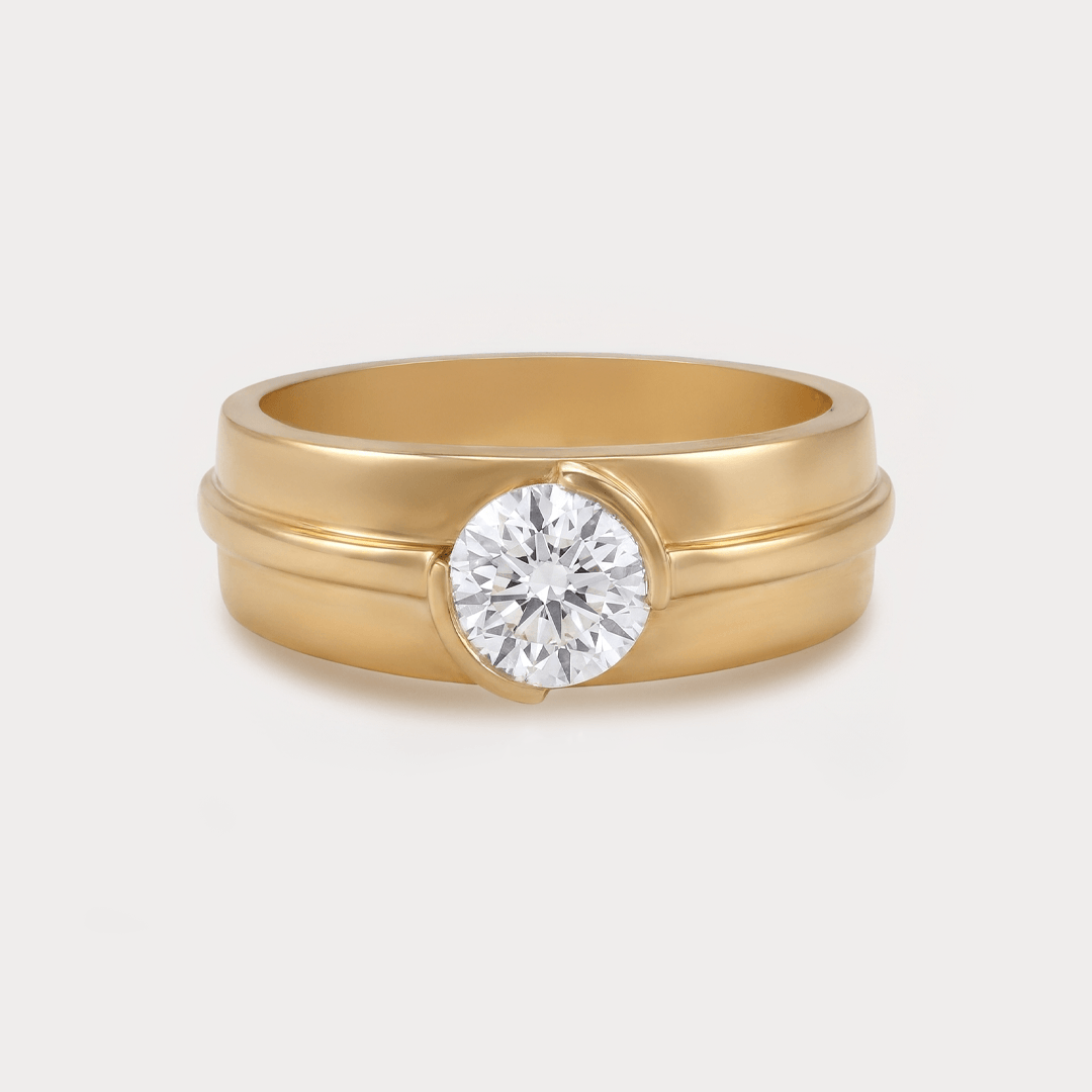 Amour Solitaire Diamond Men's Ring