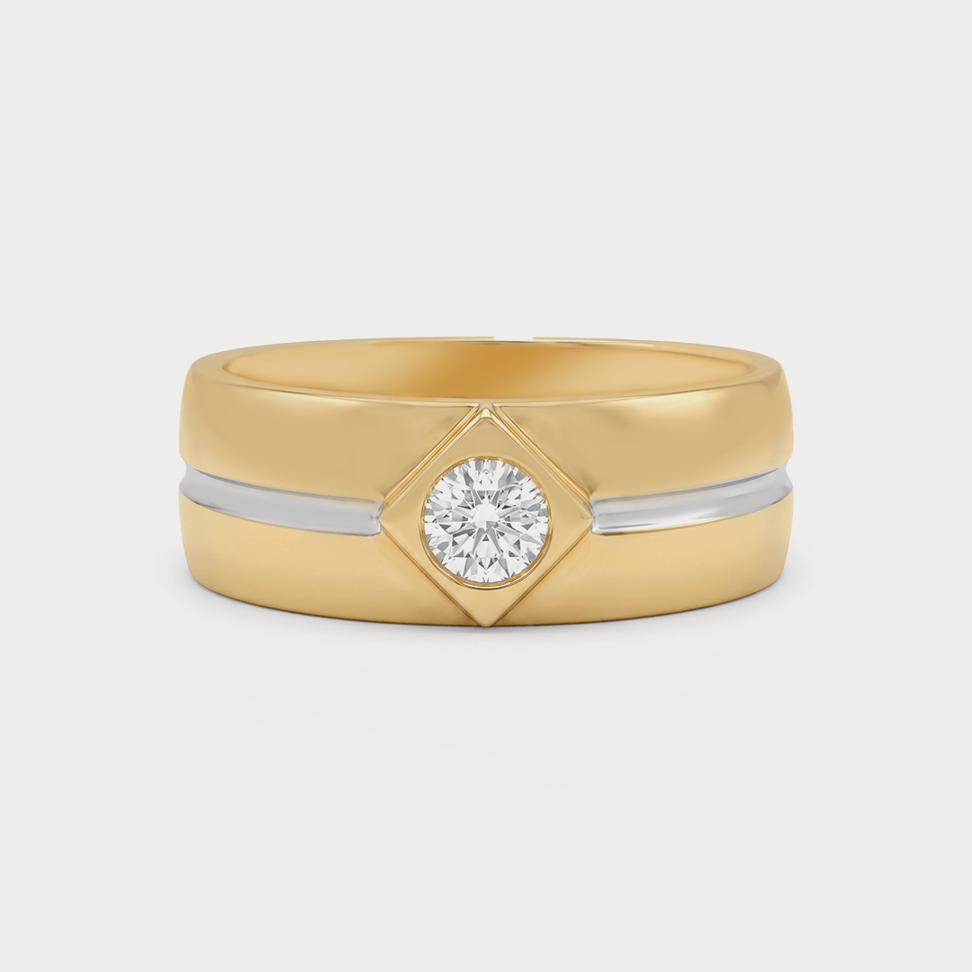 Badge Diamond Men's Ring