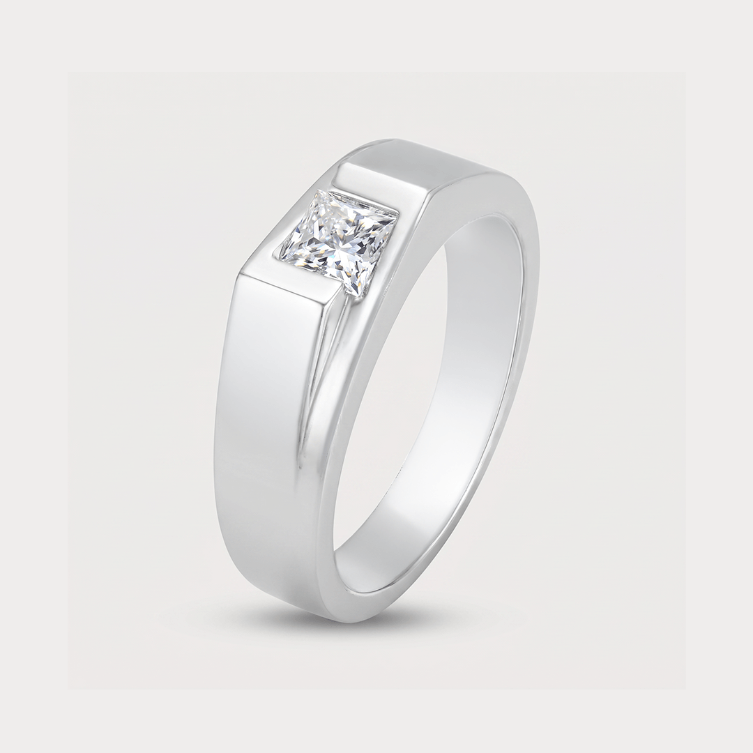 New Moon Diamond Men's Ring