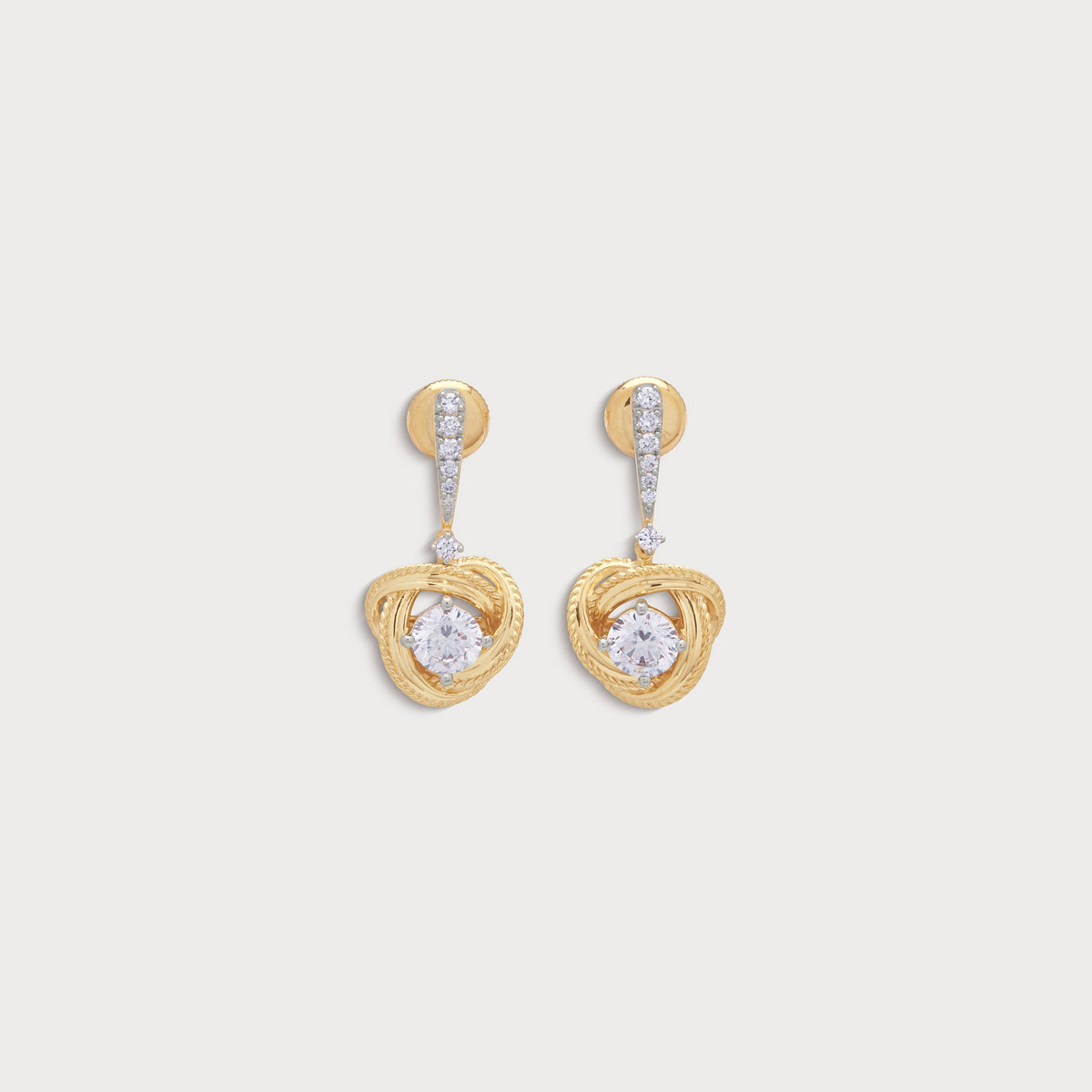 The Ribbon Chain Drop Earrings From The Promise Knot Collection