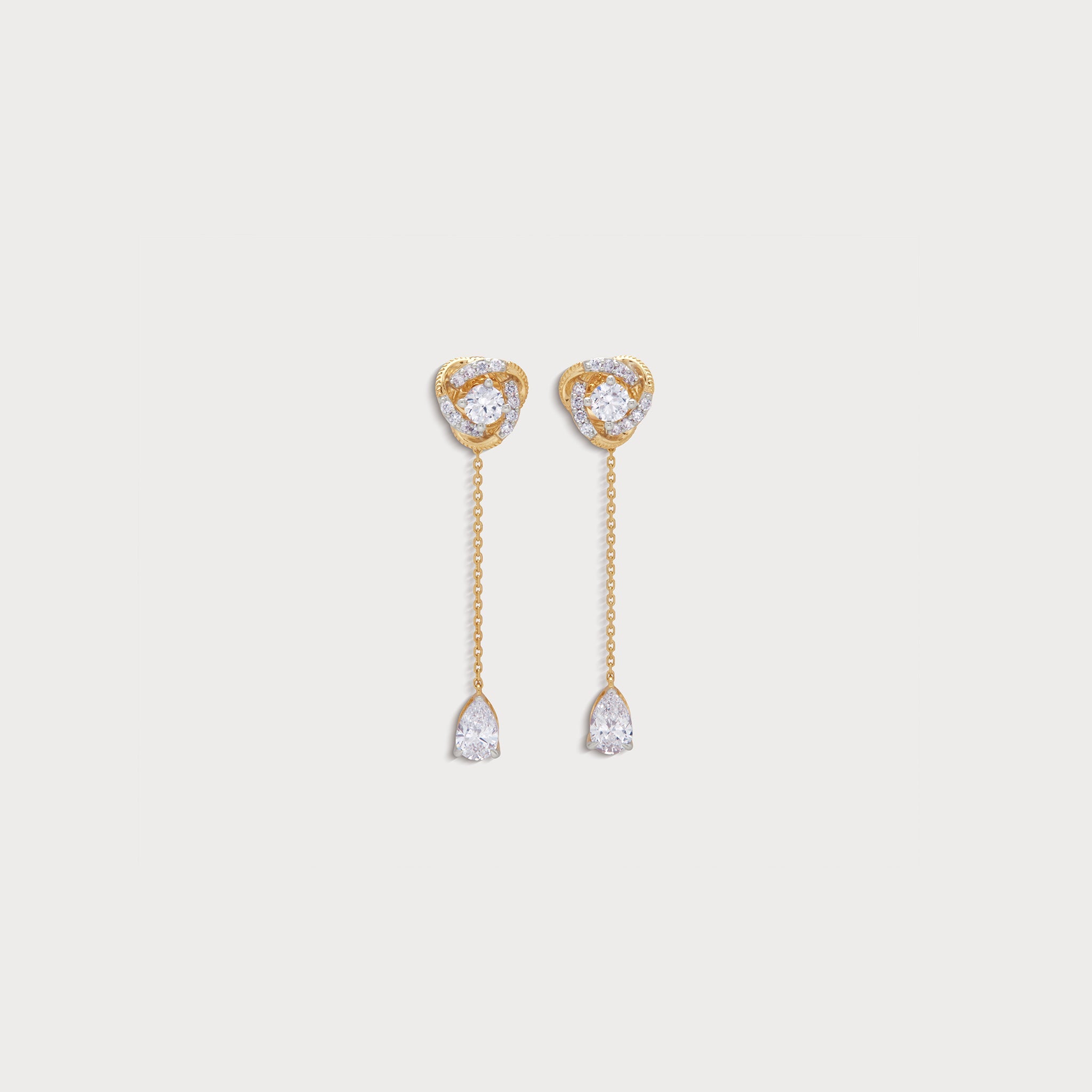 The Chain Drop Earrings From The Promise Knot Collection
