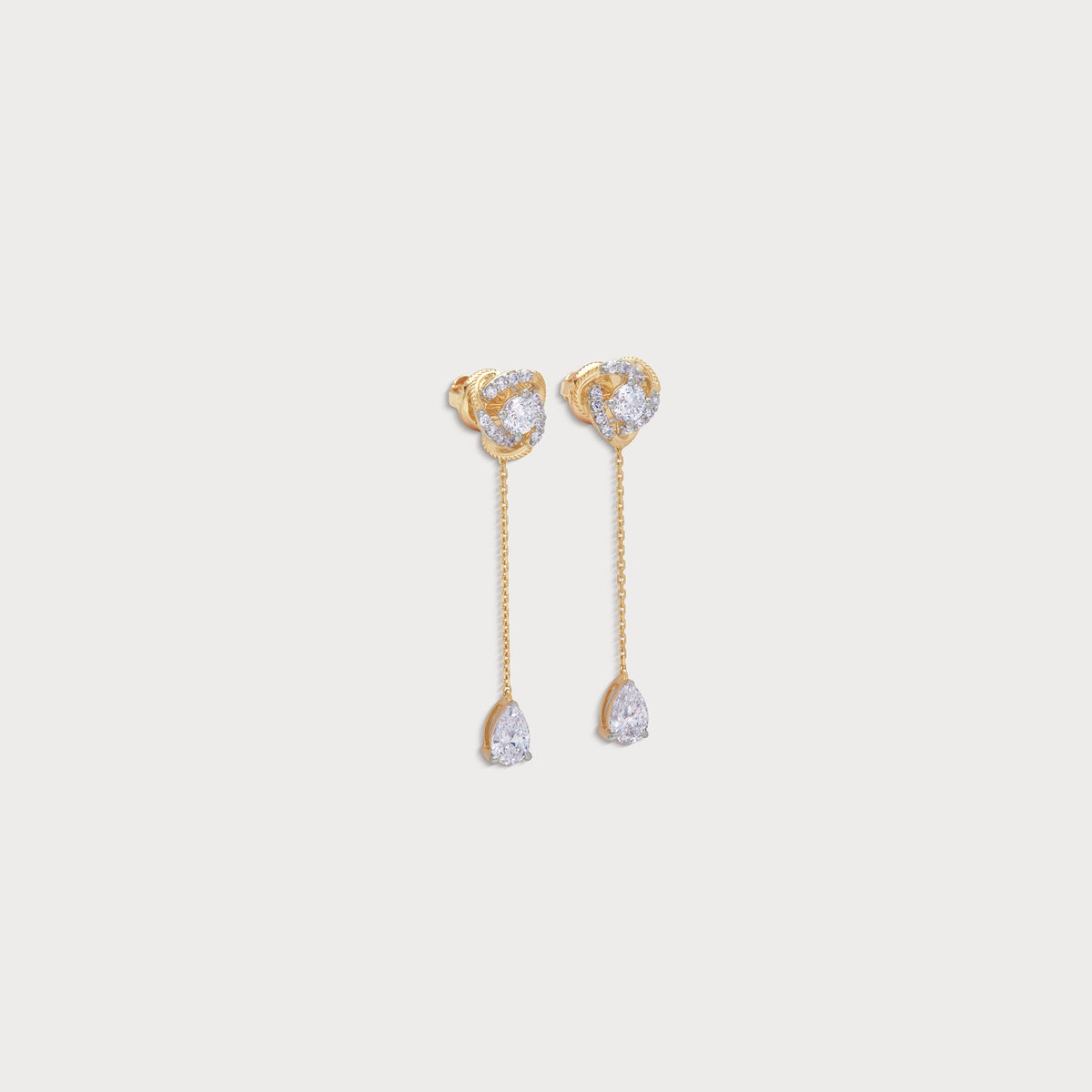 The Chain Drop Earrings From The Promise Knot Collection