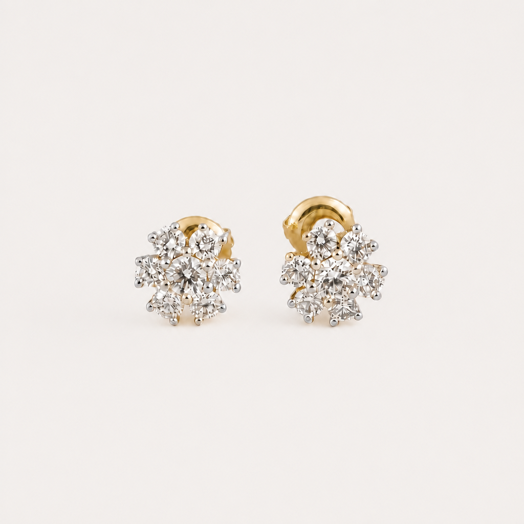 Stars & Flowers Diamond Earrings