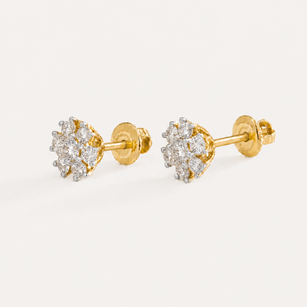 Stars & Flowers Diamond Earrings