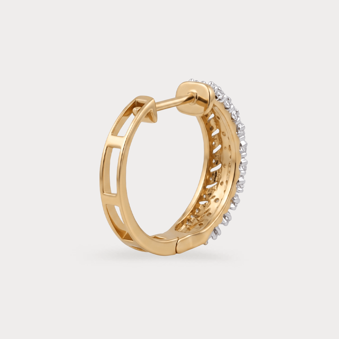 Flair Hoop Diamond Earrings