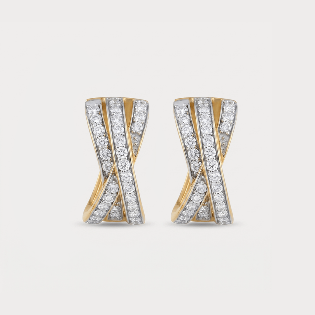 Spool Diamond Earrings