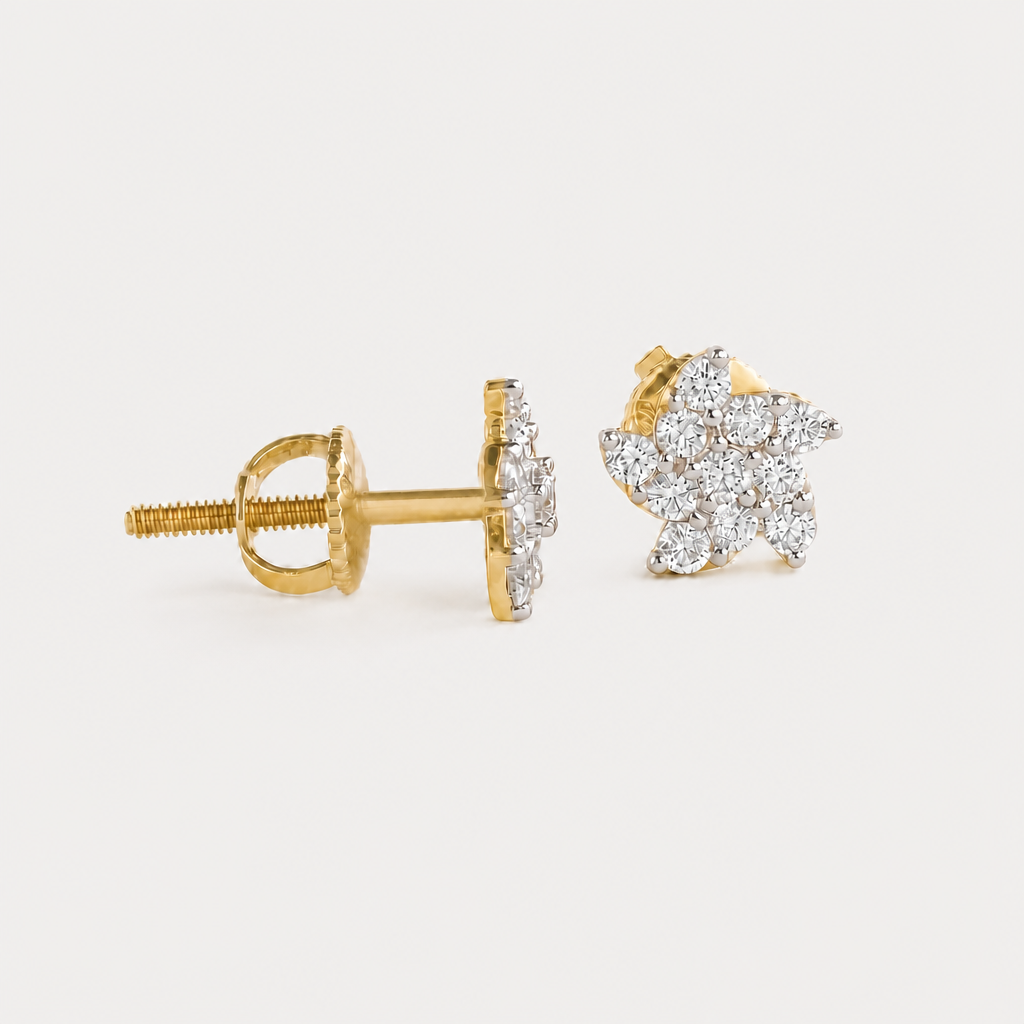 Floraison Stars & Flowers Diamond Earrings