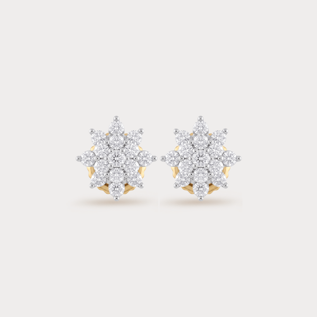 Windflower Stars & Flowers Diamond Earrings