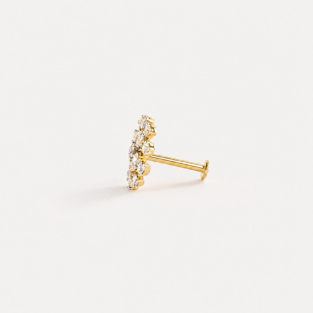 Lueur Stud Diamond Nose Pin