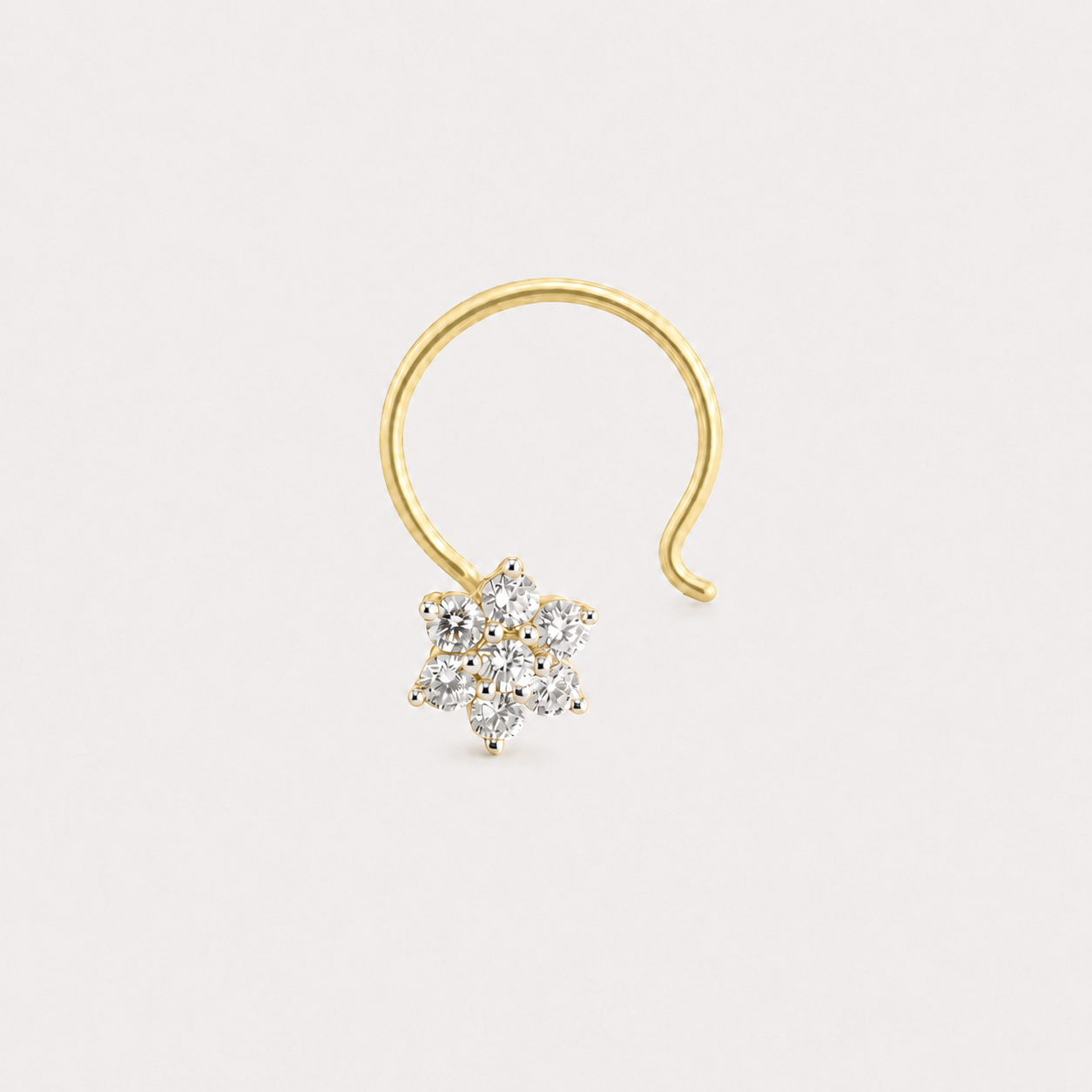 Floral Diamond Nose Pin