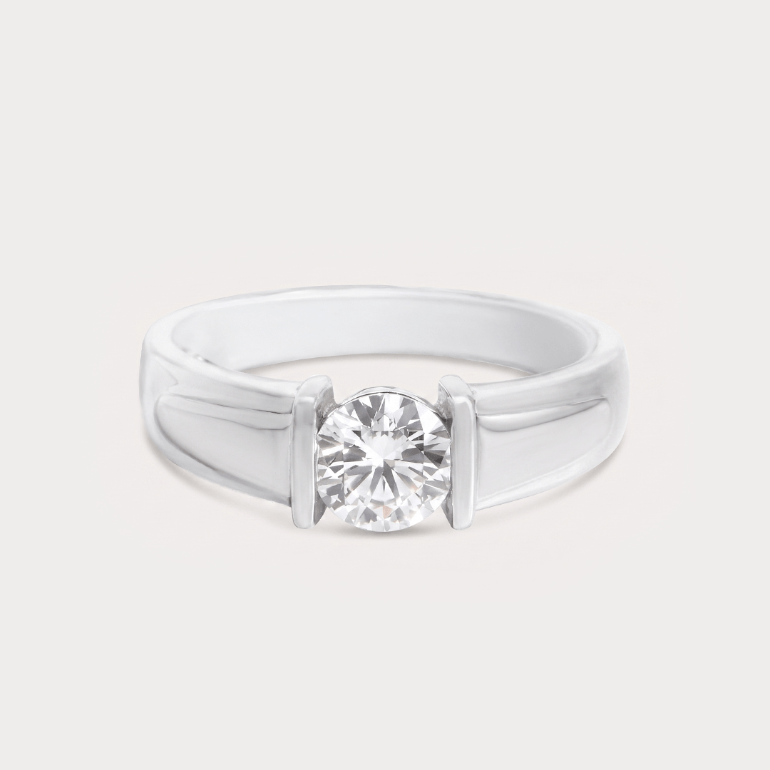 Violet Solitaire Diamond Ring