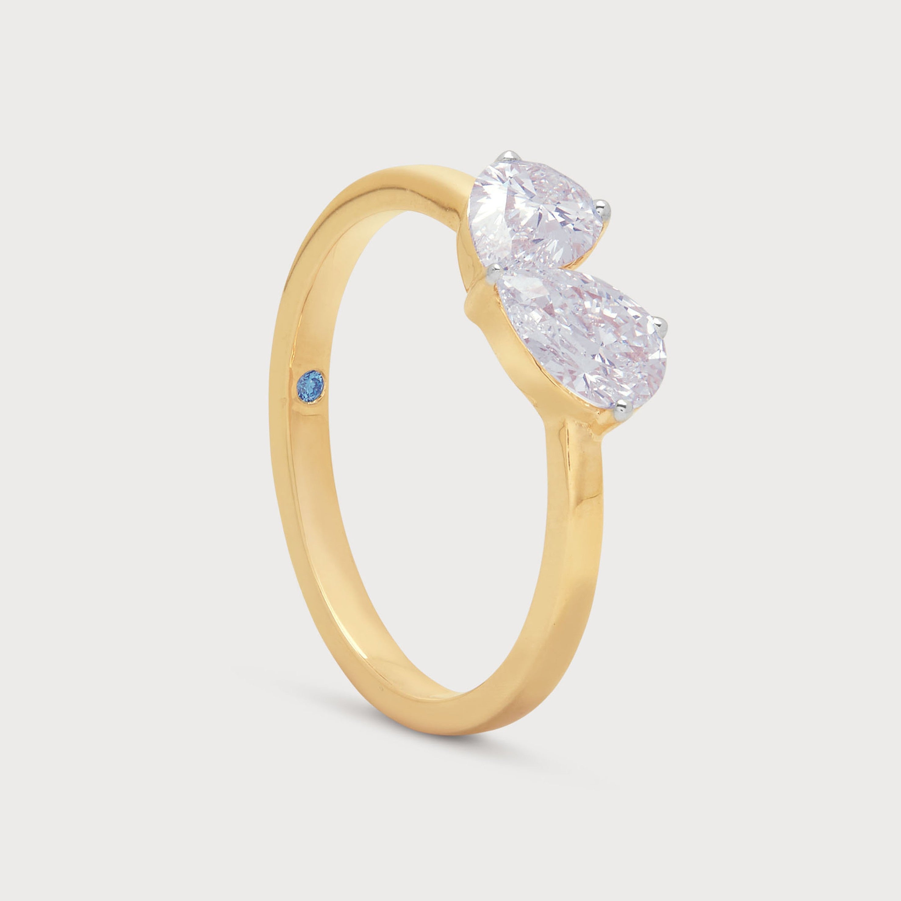 Twin Pear Diamond Ring