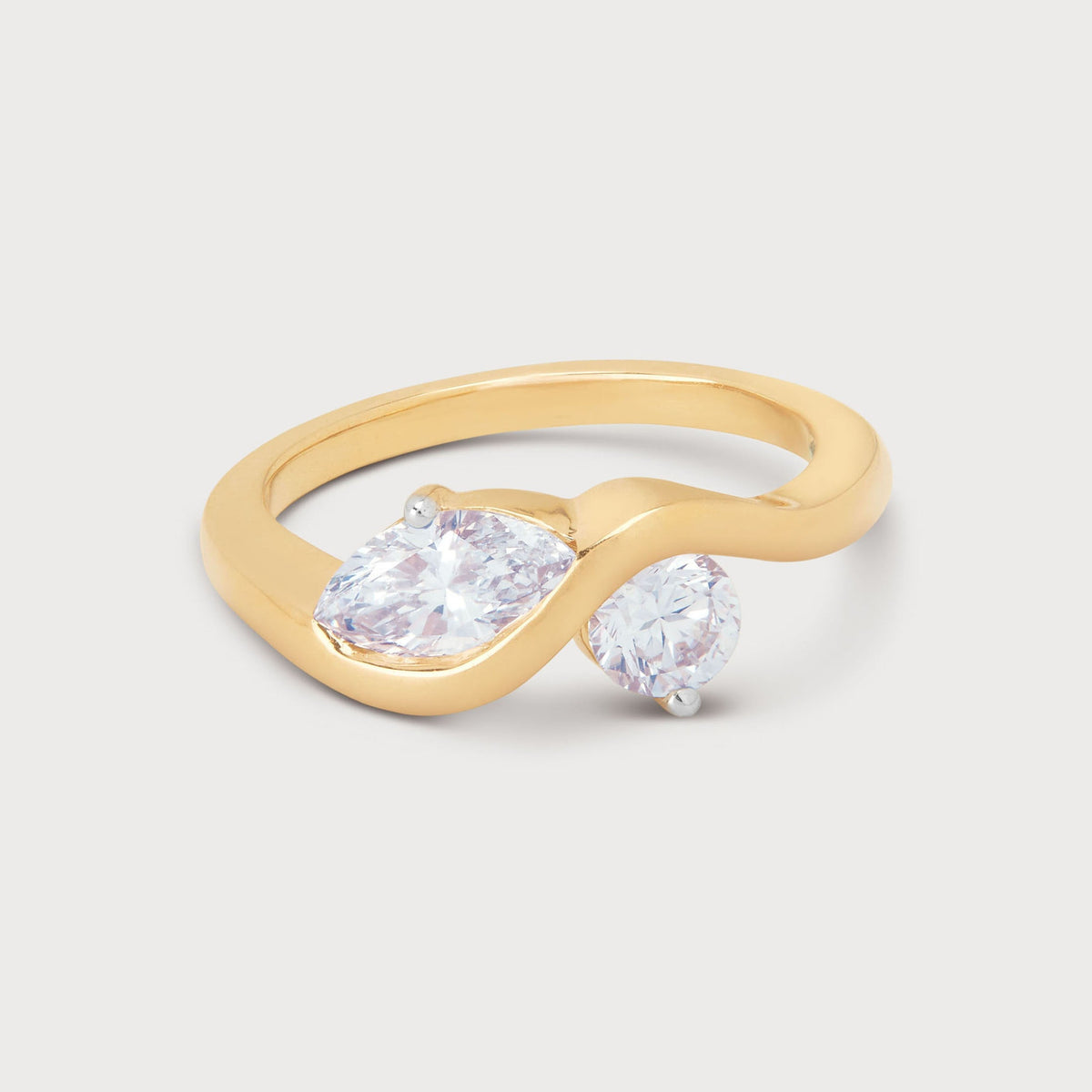 Twin Harmony Diamond Ring
