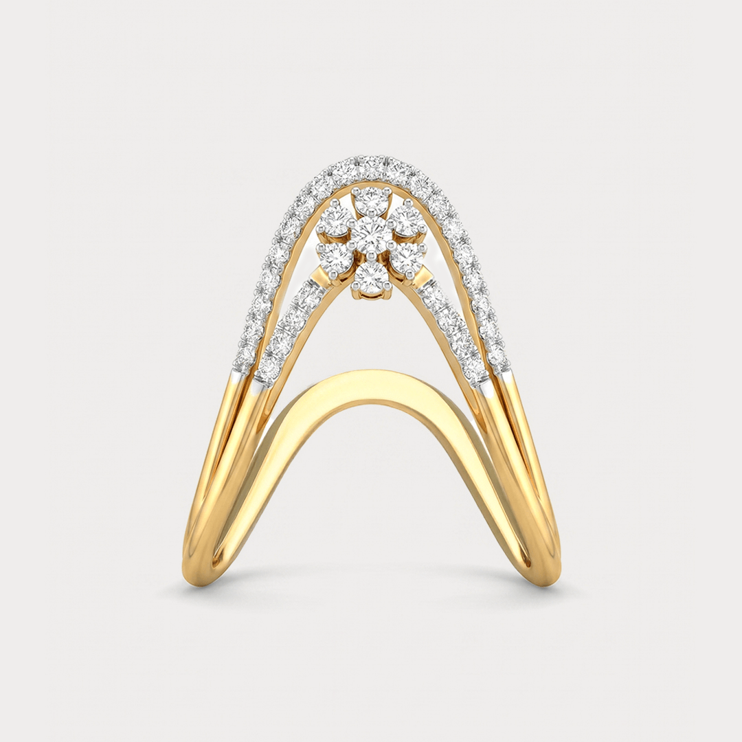 Clasp Diamond Ring