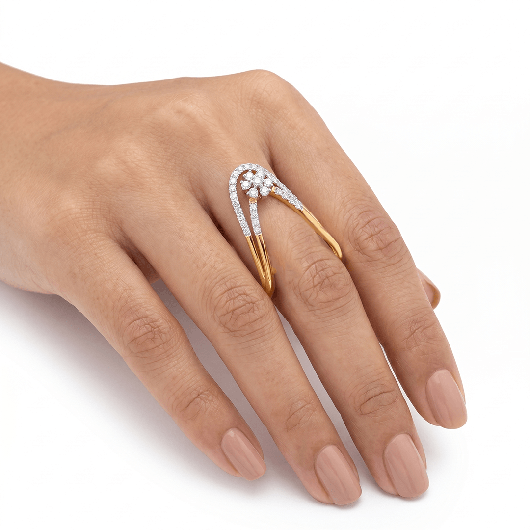 Clasp Diamond Ring