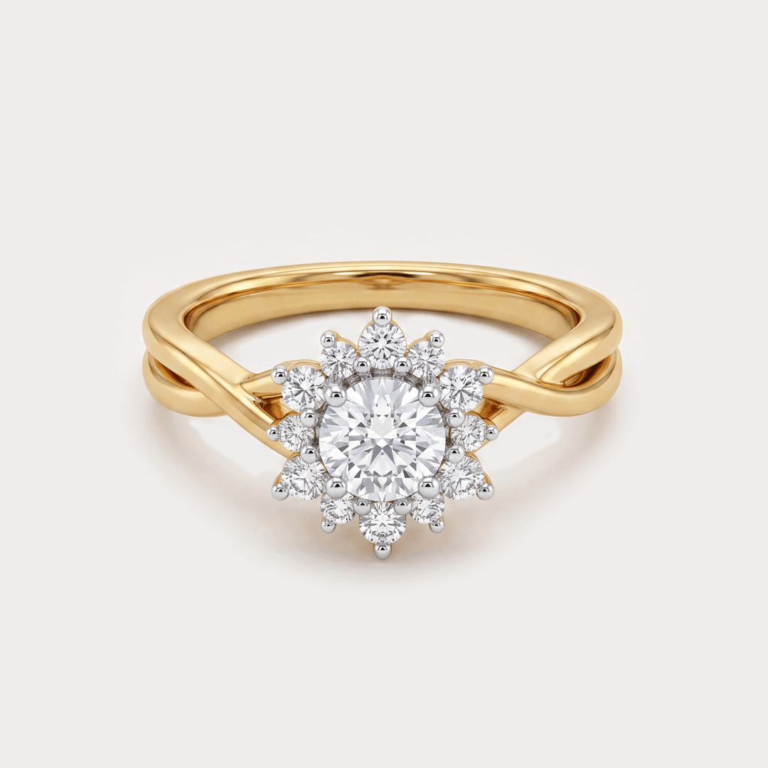 Wildrose Floral Nakshatra Diamond Ring