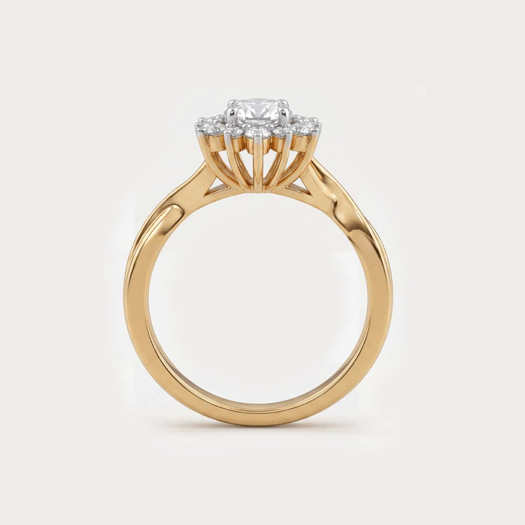 Wildrose Floral Nakshatra Diamond Ring